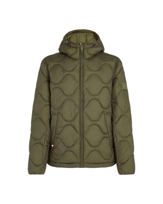 Tommy Hilfiger Jassen ,Groen ,Polyester Stijlvolle Jas Rbn in het Green voor heren