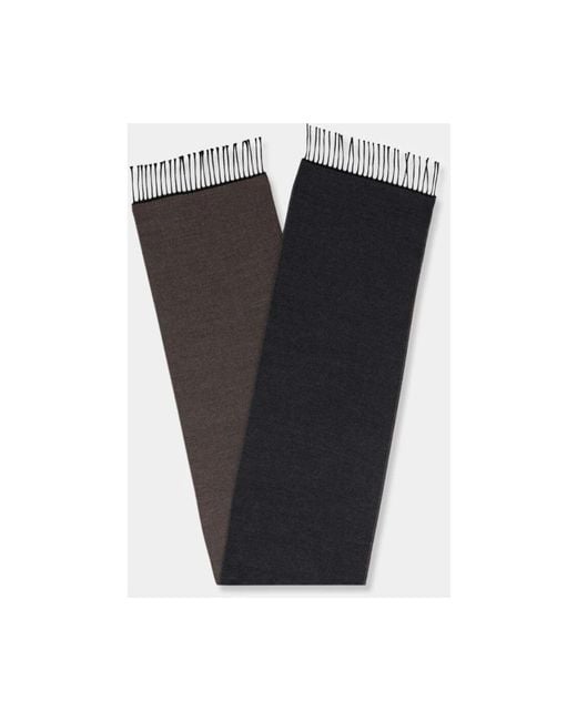 Brooks Brothers Black Winter Scarves for men