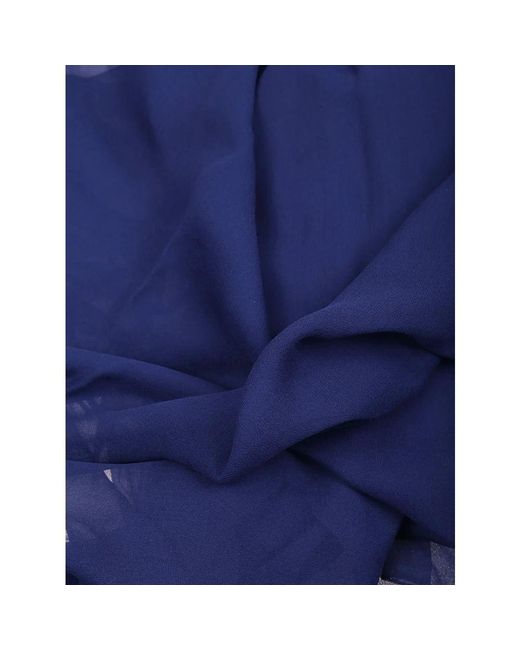 Alberta Ferretti Blue Silky Scarves