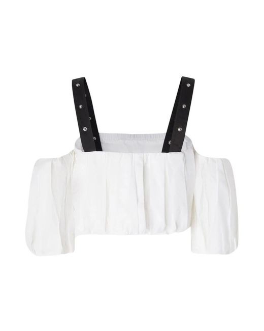 Pinko White Sleeveless Tops