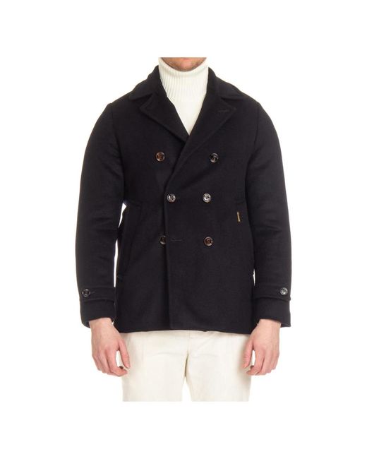Double-Breasted Coats Moorer de hombre de color Black