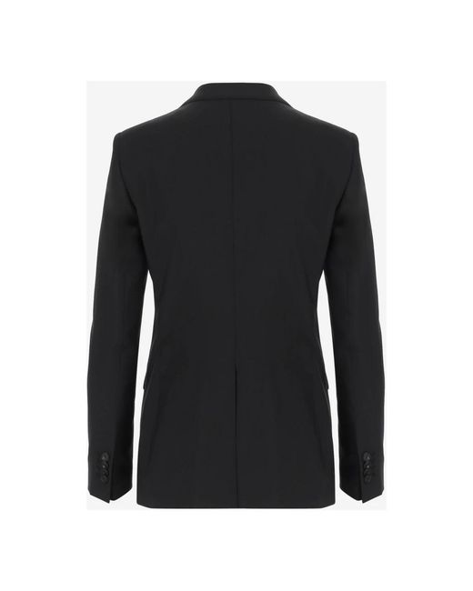 Tagliatore Stretch Wool Double-Breasted Jacket in het Black
