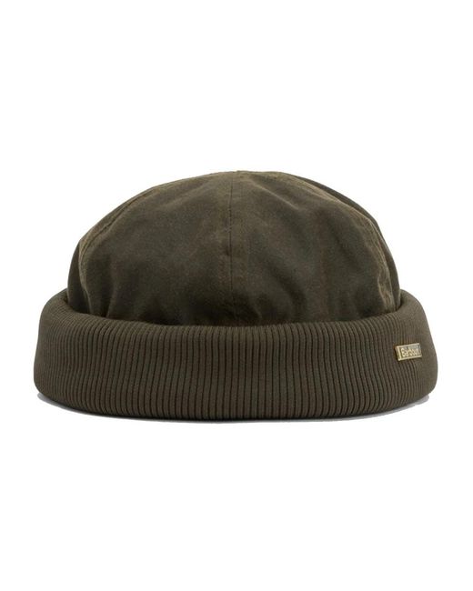 Barbour Gewachste Docker-Mütze Mit Strickbund in Green für Herren