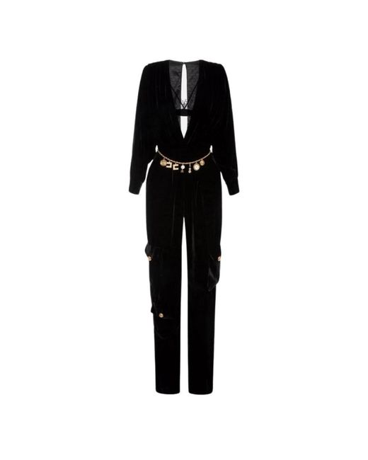 Elisabetta Franchi Black Jumpsuits