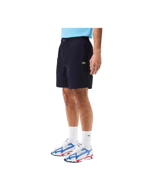Lacoste Relaxed fit baumwoll-popeline-shorts in Blue für Herren