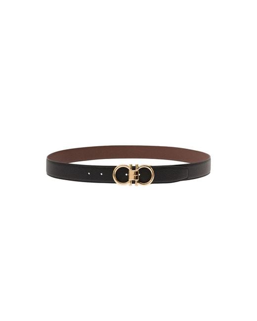 Ferragamo Reversible Adjustable Gancini Riem in het Brown voor heren