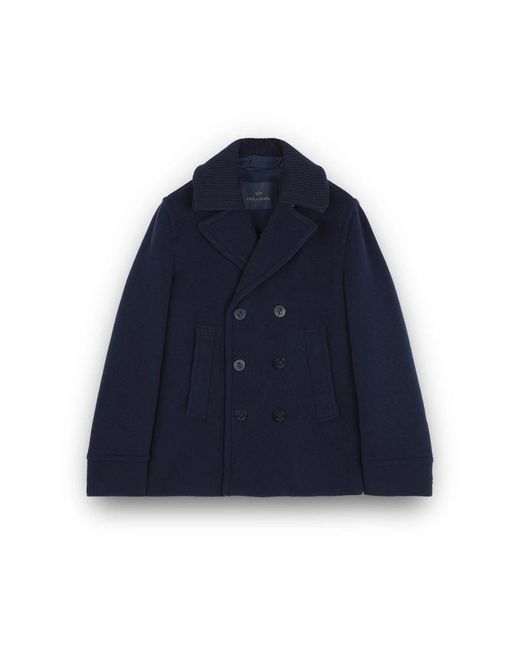 Double-Breasted Coats di Paul & Shark in Blue da Uomo