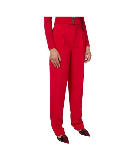 Elisabetta Franchi Red Gerade polyesterhose mit taschen