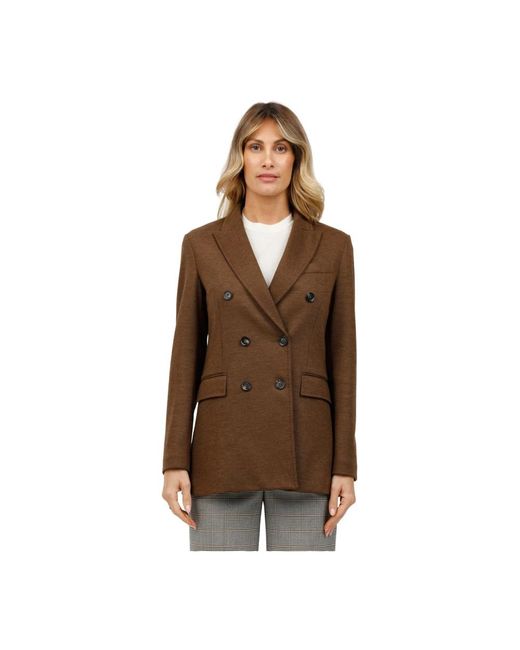 Circolo 1901 Brown Doppelreihige Jerseyjacke
