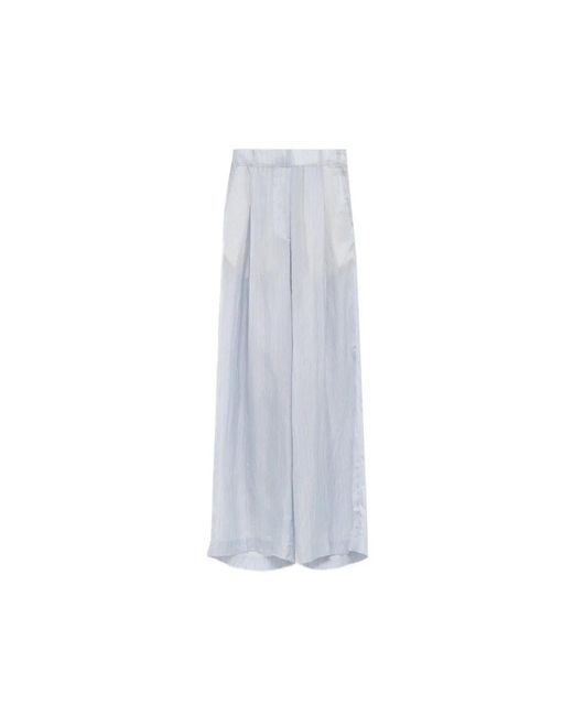 Dries Van Noten Blue Wide Trousers