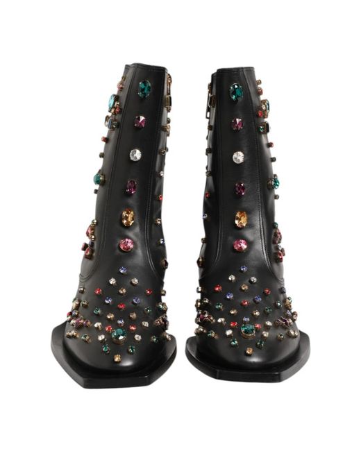 Dolce & Gabbana Black Cowboy Boots for men