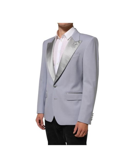 Dolce & Gabbana Gray Blazers for men