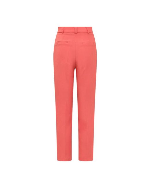 HEBE STUDIO Red Straight Trousers