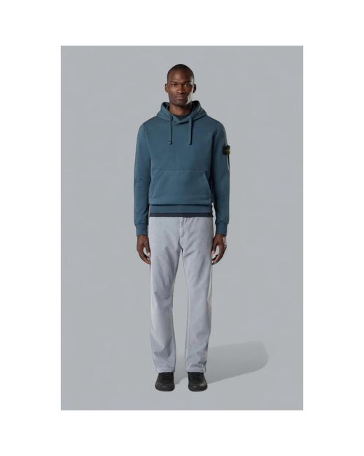 Stone Island Blue Hoodies for men