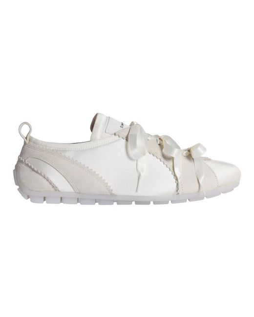 Simone Rocha Schoenen ,Wit ,Leer Ballerina Grip Trainer in het White