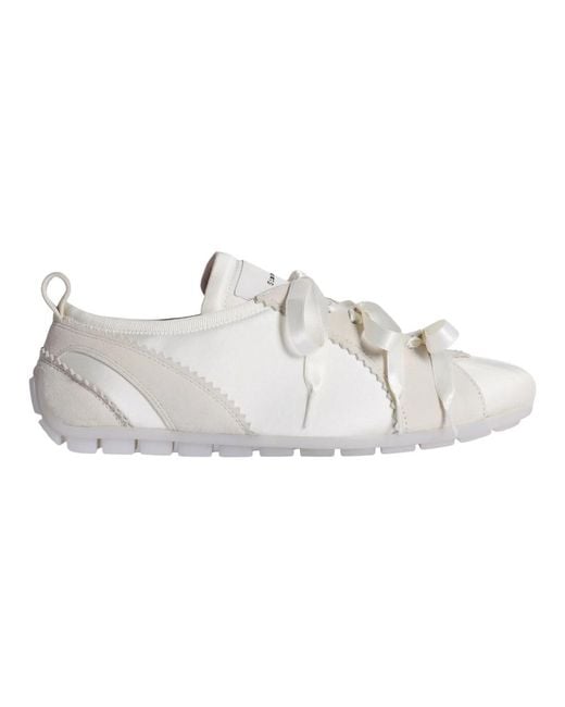 Simone Rocha Schoenen ,Wit ,Leer Ballerina Grip Trainer in het White
