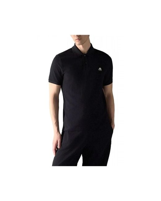 Moose Knuckles Black Polo Shirts for men