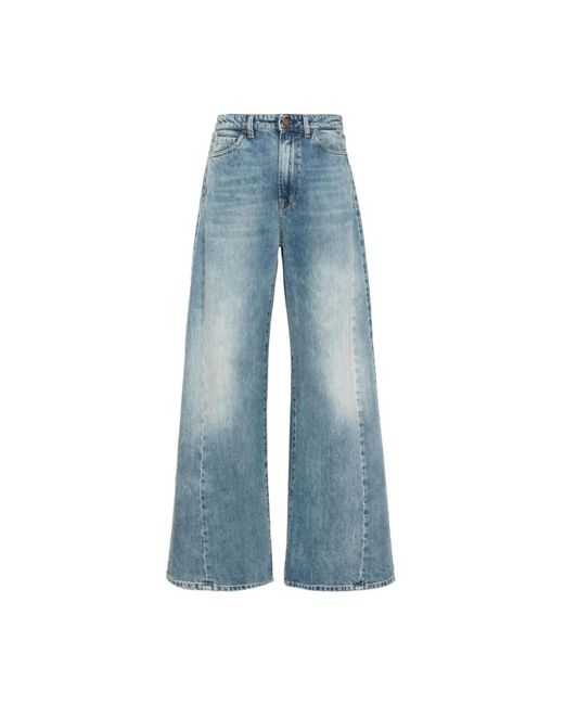 Jeans denim blu a vita alta di 3x1 in Blue