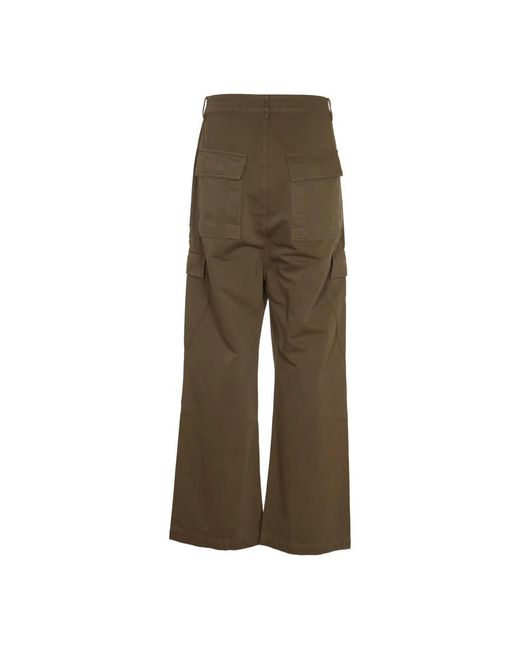 Rick Owens Green Wide Trousers for men
