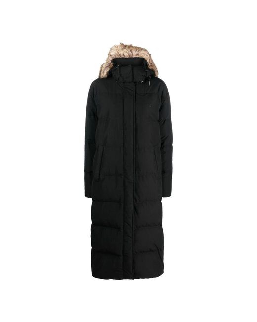 Polo Ralph Lauren Black Isolierter schwarzer daunenmantel