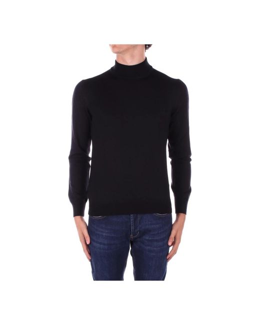 Tagliatore Truien & Vesten ,Zwart ,Wol High Neck Trui in het Blue voor heren