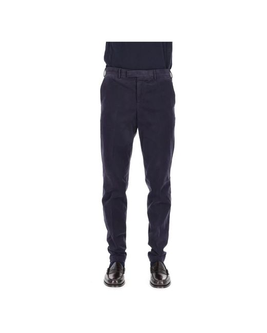 PT Torino Blue Slim-Fit Trousers for men