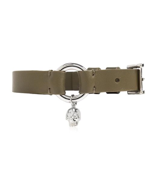 McQueen Skull Ring Armband in Natural für Herren