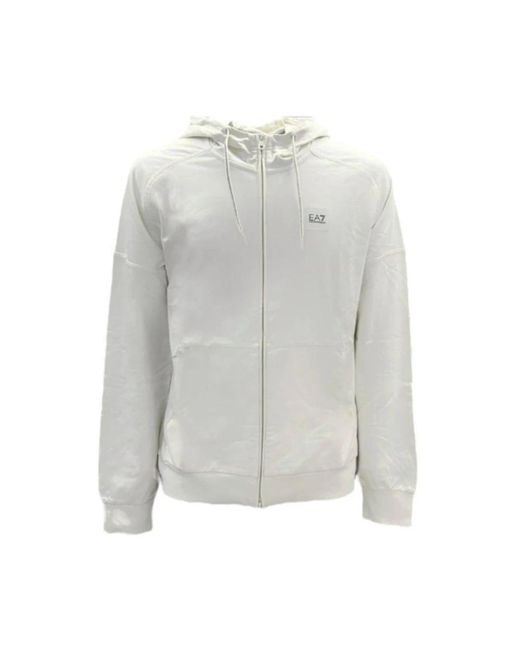 EA7 Men's Gray Zip-Throughs