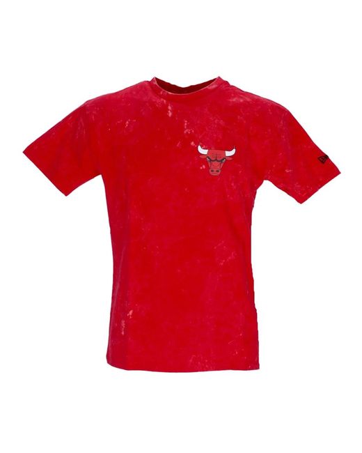 KTZ Tops ,Rood ,Katoen Chicago Bulls Grafische Tee Gewassen Rood in het Red voor heren