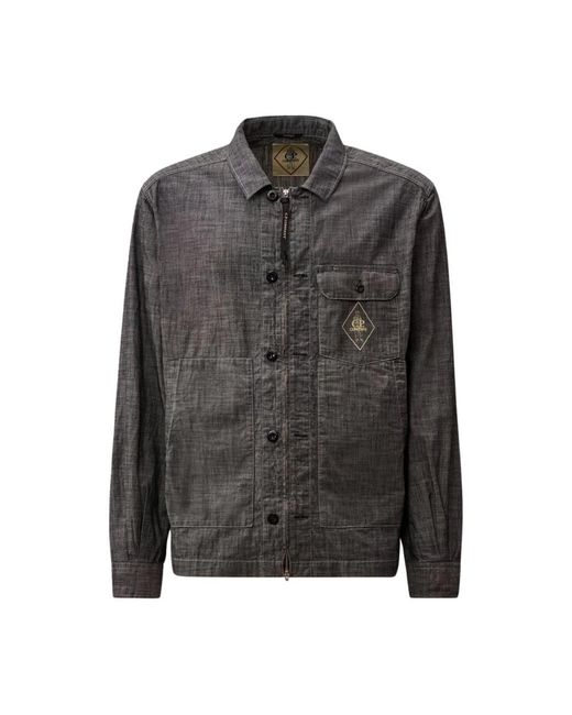 C P Company Gray Denim Shirts for men