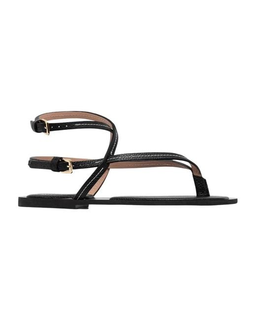 Flat Sandals Pollini de color Metallic
