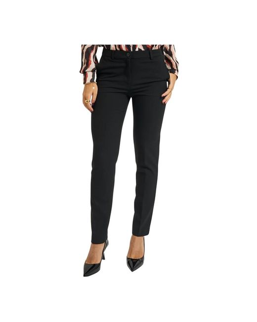Slim-Fit Trousers Silvian Heach de color Black