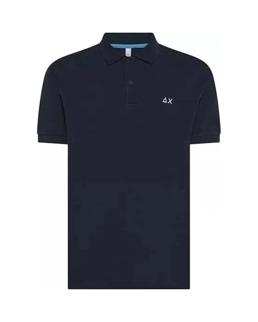 Sun 68 Tops ,Blauw ,Katoen Basic S/S Polo in het Blue voor heren