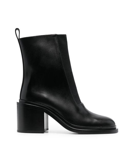 Jil Sander Black Heeled Boots