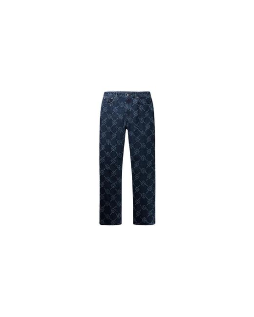 Daily Paper Blue Straight Trousers for men