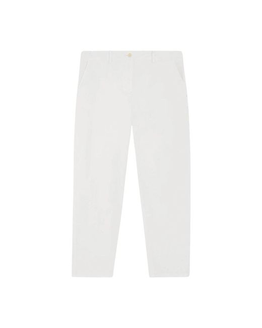 Pennyblack White Slim-Fit Trousers