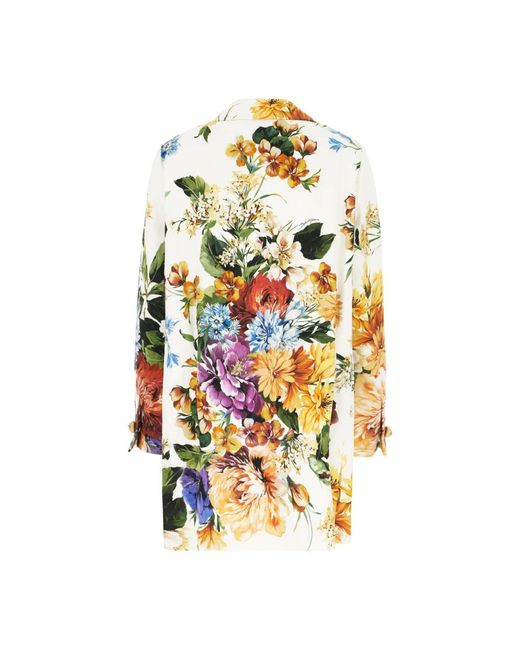 Dolce & Gabbana White Single-Breasted Coats