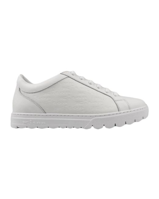 Kiton Sneakers Regular Solid 100% Handmade in het Gray voor heren