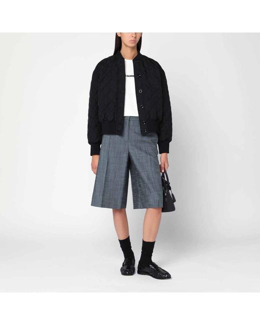 Jil Sander Black Bomber Jackets