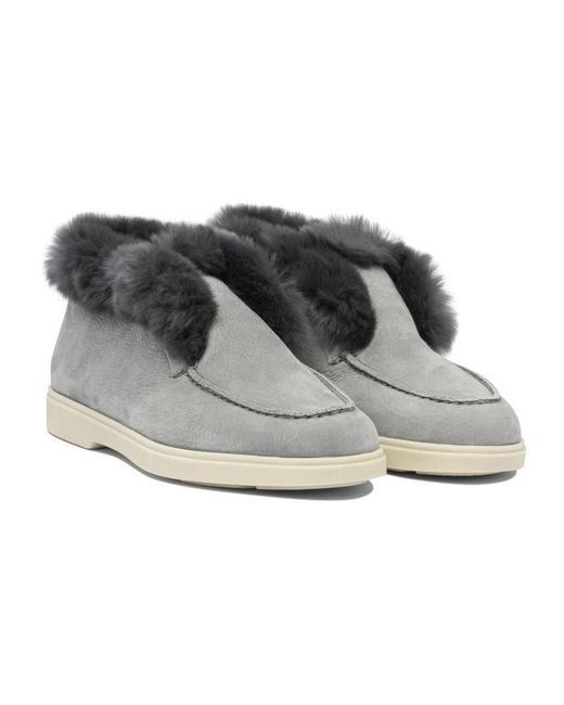 Santoni Gray Winter Boots