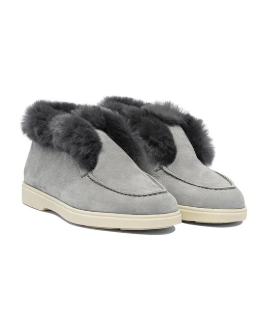 Santoni Gray Winter Boots