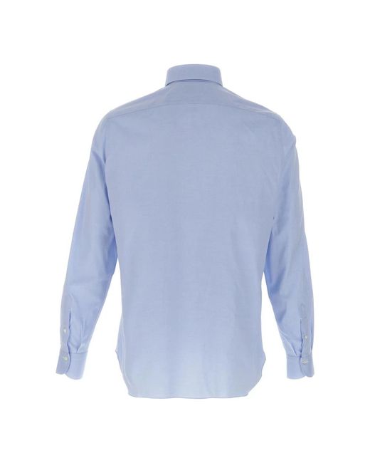 Finamore 1925 Blue Formal Shirts for men
