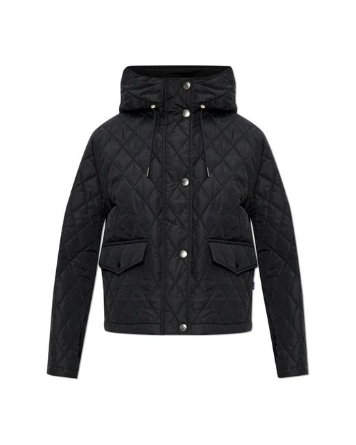 Burberry Jassen ,Zwart ,Katoen Gewatteerde Jas Pembroke in het Black