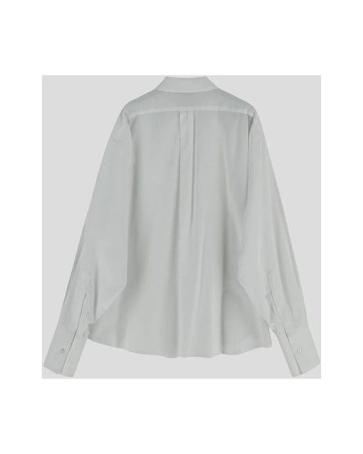 Elisabetta Franchi Gray Weiße baumwoll bluse