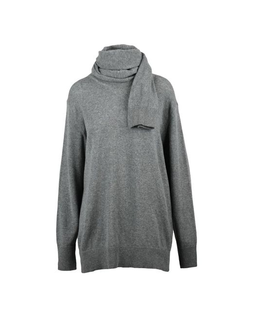 Stella McCartney Truien & Vesten ,Grijs ,Wol Kasjmier Wolmix Gebreide Trui in het Gray