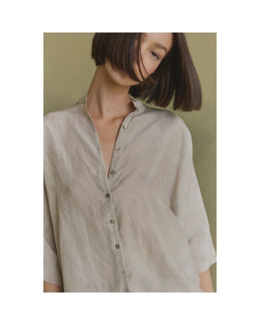 Cortana Gray Blouses
