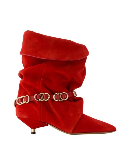 Isabel Marant Red Heeled Boots