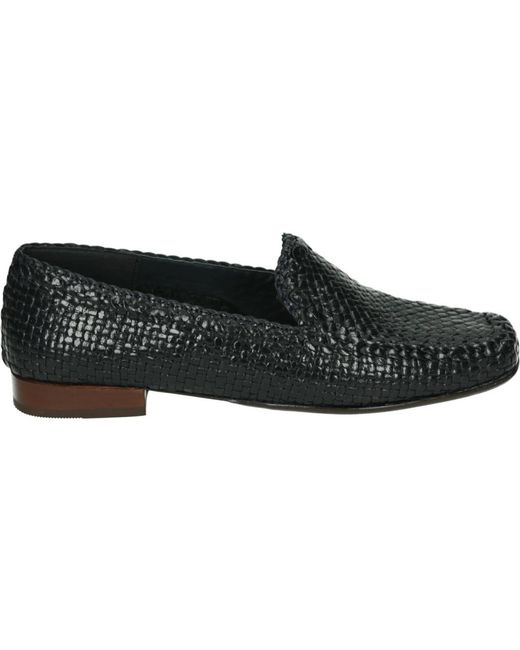 Sioux Schoenen ,Blauw ,Leer Blauwe Instappers Met Rubberen Zool in het Black