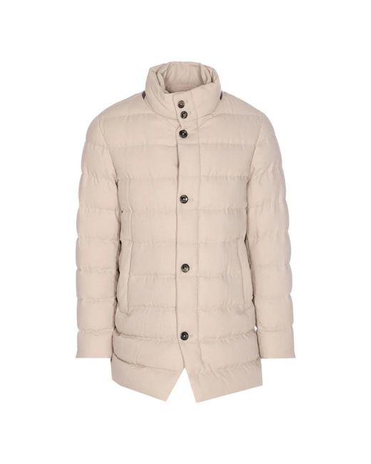 Herno Wollen Peacoat in het Natural voor heren