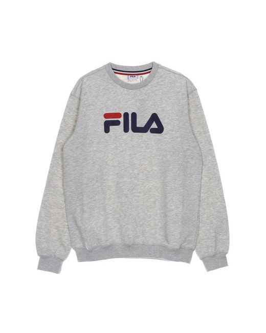 Fila Hoodies & Sweatvesten ,Grijs ,Katoen Lichtgrijs Crew Neck Sweatshirt in het Gray voor heren